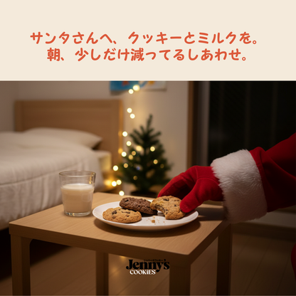 「サンタさんへ」クリスマス クッキーセット（濃厚チョコ3種）｜クリスマスカード付き
