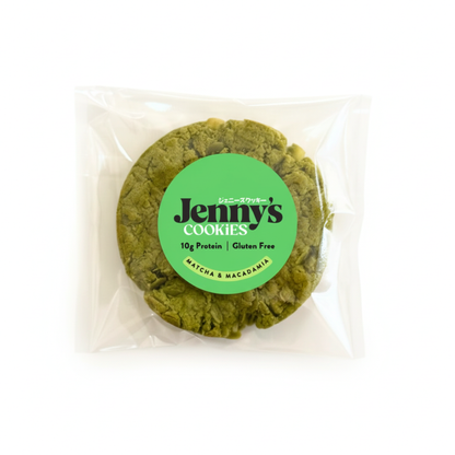 Jenny’s Cookies 業務用クッキー 48枚入り｜抹茶＆マカダミア｜個包装・グルテンフリー・プロテインクッキー｜カフェ・ジム・店舗向け卸販売